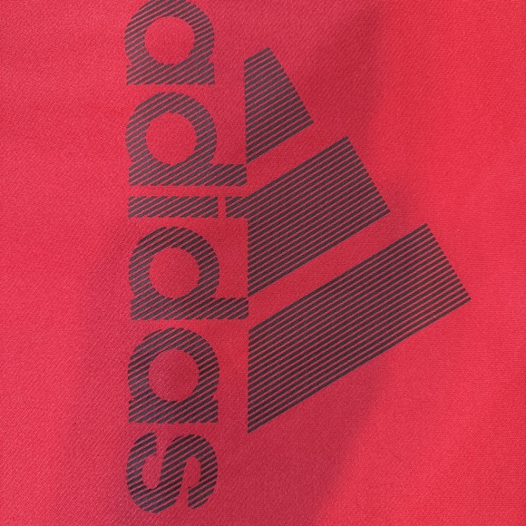 Adidas Hoodie Men's Performance Medium Red Trefoil Logo Long Sleeve Pullover - Picture 1 of 9